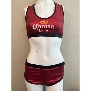LAs Finest Boxing Studio Corona Extra Beer Ringside Girl Outfit Small Top Shorts